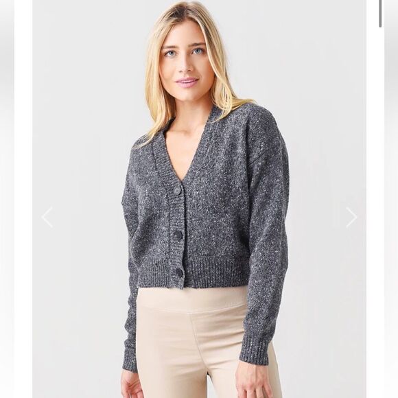 FRAME Cropped Cardigan - Picture 1 of 8